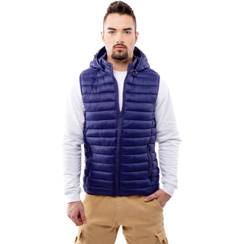 Mens quilted vest GLANO - dark blue 50571495