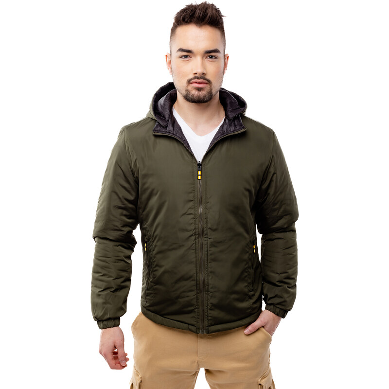 Pánska obojstranná bunda GLANO - khaki 50688595