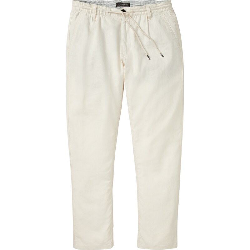 bonprix Nohavice bez zapínania Relaxed Fit, rovné, s plátnom, farba 49696843