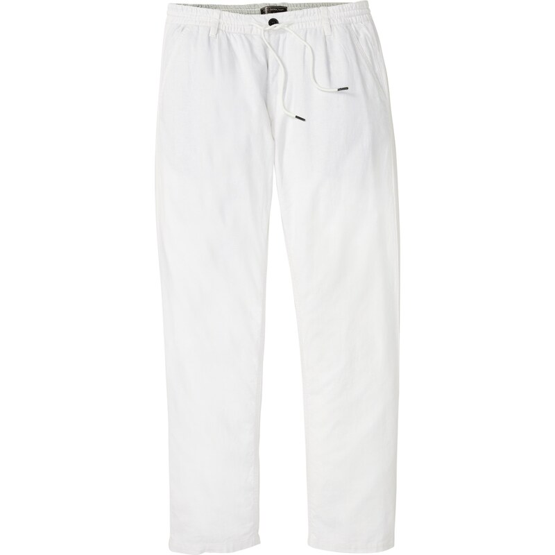 bonprix Nohavice bez zapínania Relaxed Fit, rovné, s plátnom, farba 49696842