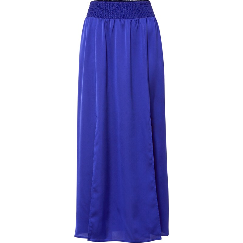 bonprix Saténová maxi sukňa, farba modrá