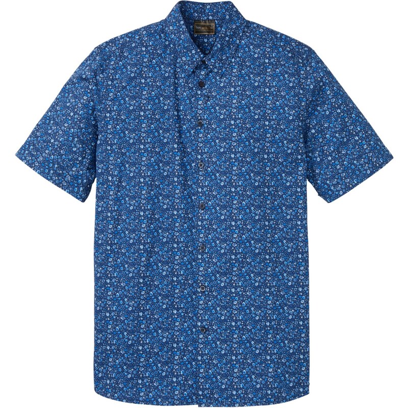 bonprix Košeľa s krátkym rukávom z čistej bavlny, farba modrá 50747706