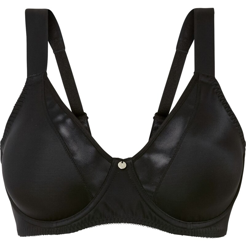 bonprix Podprsenka minimizer s vystuženými ramienkami, farba čierna 45000388
