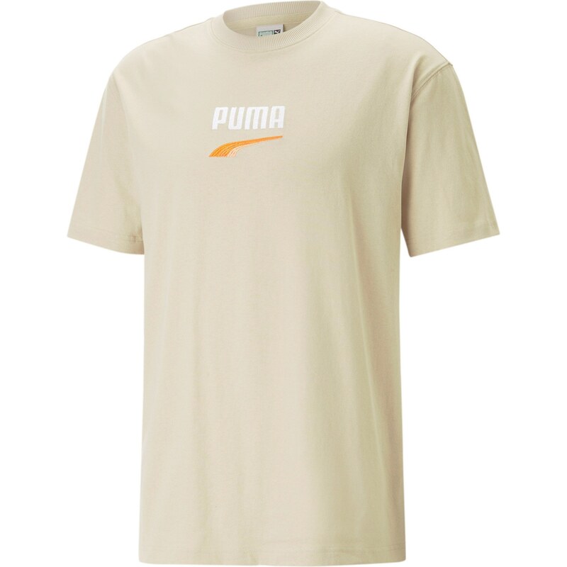 PUMA Funkčné tričko Downtown tmelová / oranžová / biela 67750266