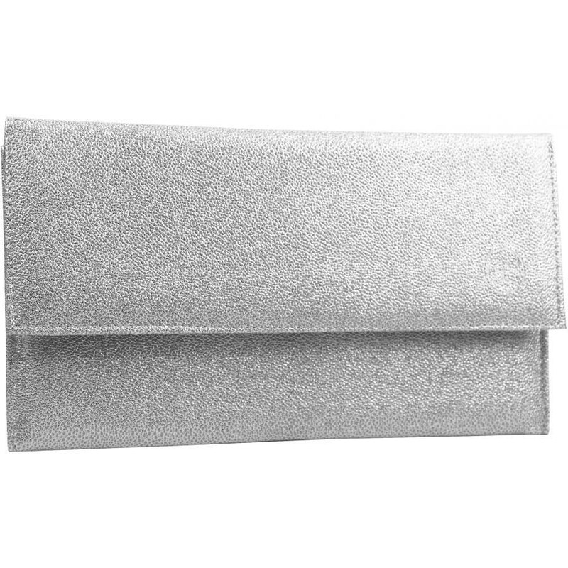 Elegantná strieborná tenká dámska listová kabelka SP07 GROSSO 41359065