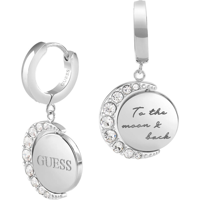 Guess Kruhové náušnice s prívesky Moon Phases JUBE01192JWRH 66581779