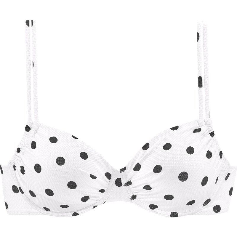 LASCANA Bikinový top čierna / biela 63143490