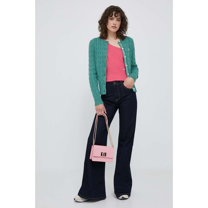 Top Calvin Klein Jeans dámsky, ružová farba, holý chrbát