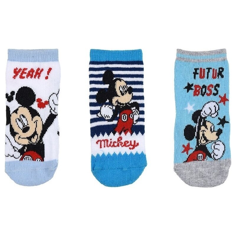 Mickey Mouse modré chlapčenské ponožky - 3 páry 25879216