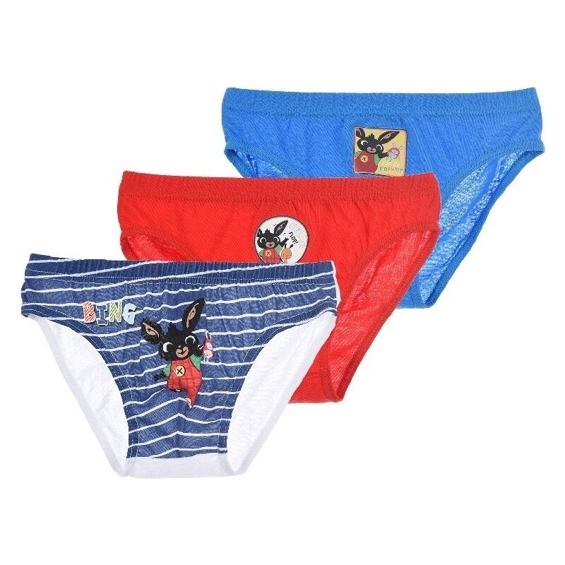 Trojbalenie chlapčenských slipov Bing Bunny - modrá-červená-modrá 28687723
