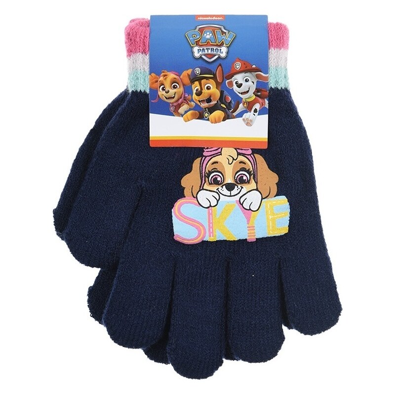 Paw Patrol Modré dievčenské rukavice 37335716