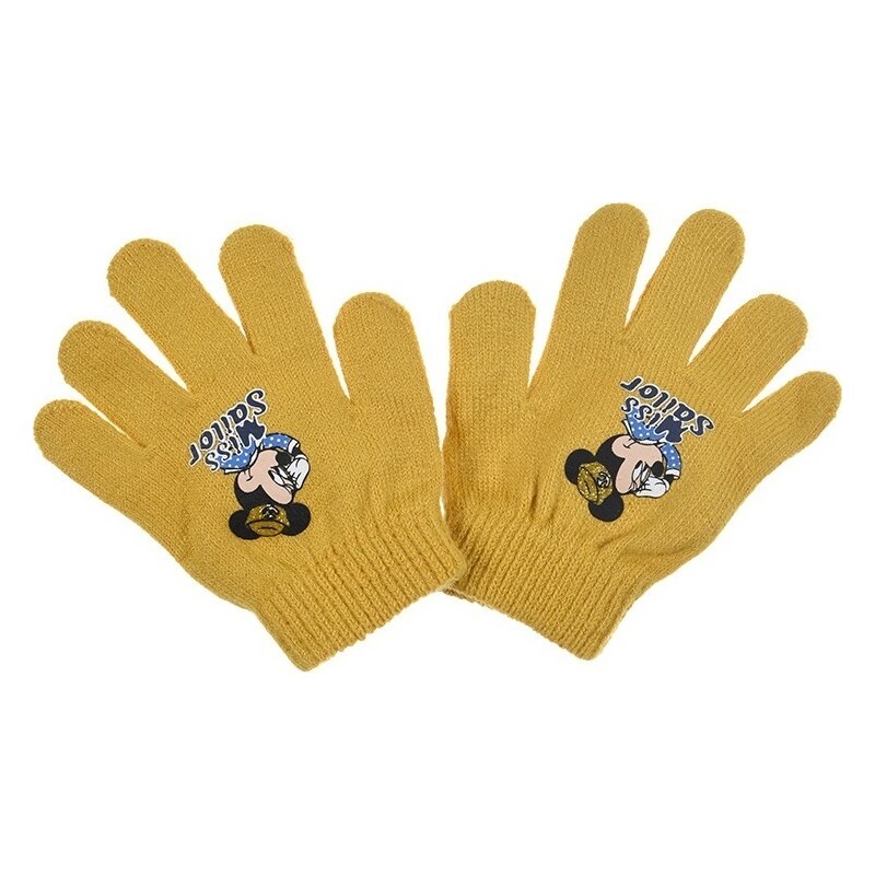 Minnie Mouse žlté dievčenské rukavice 37378664