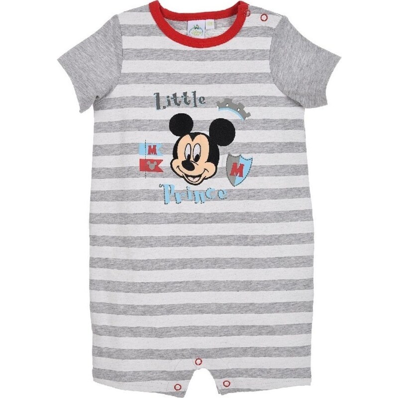 Mickey Mouse sivý pruhovaný letný overal 16418736