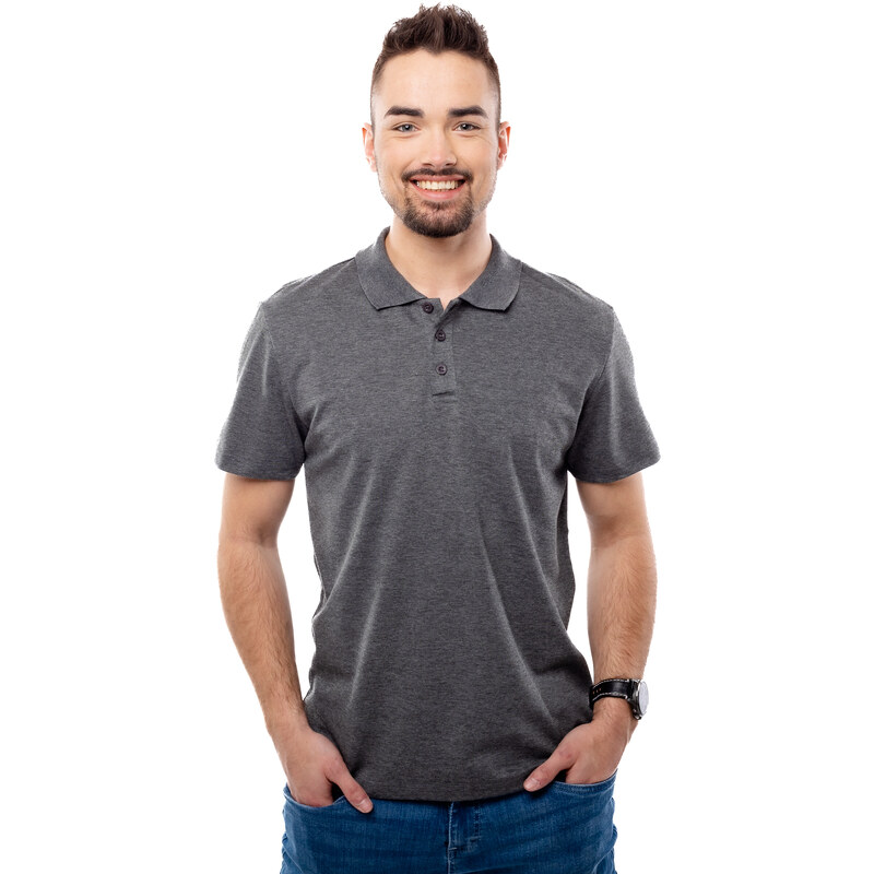 Pánske tričko GLANO - tmavosivé 50659807