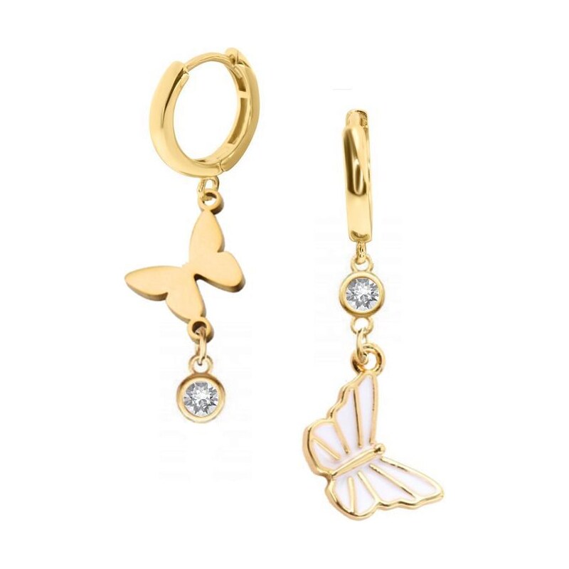 SWAROVSKI Elements Swarovski e. asymetrické náušnice Miss Butterfly, 41457789