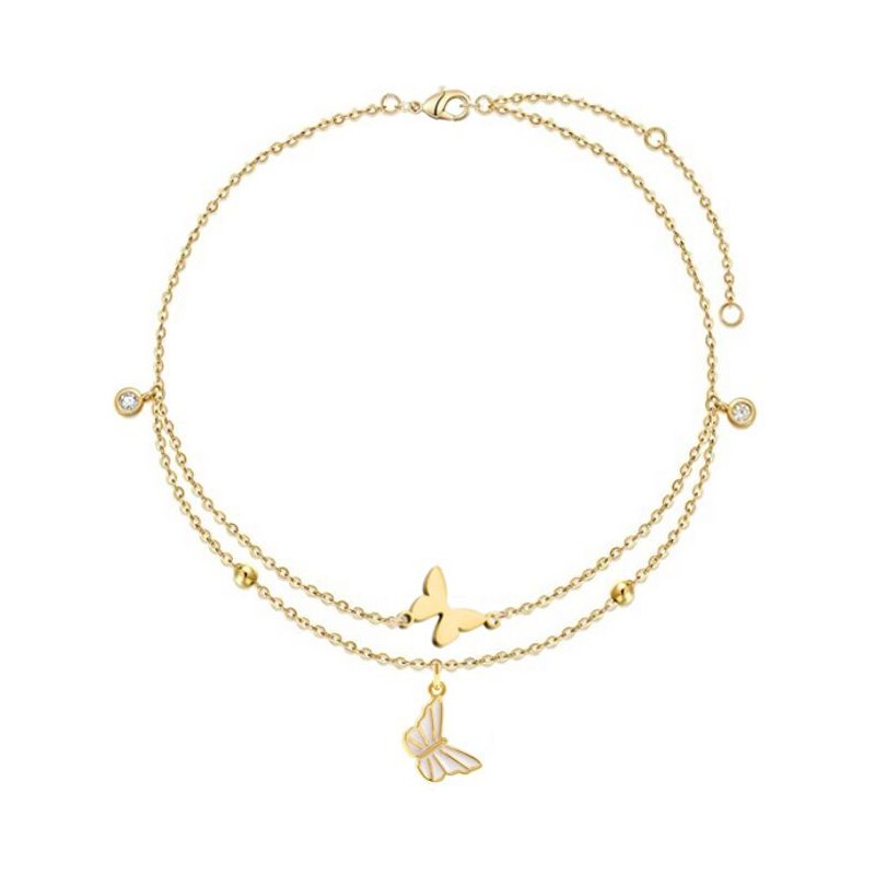 SWAROVSKI Elements Swarovski e. retiazka na nohu Miss Butterfly, motýľ 41457790