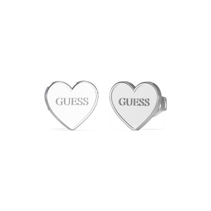 Guess Slušivé oceľové náušnice Srdce JUBE02171JWRHT/U 66580156