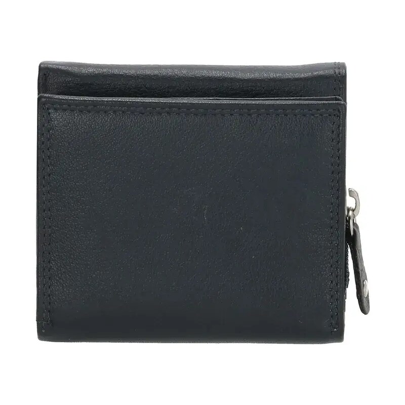 Double-D Tmavomodrá malá kožená peňaženka "Clarrisa"