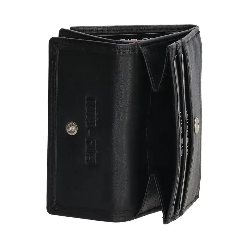 Gio Gini Čierna malá kožená peňaženka "Company"