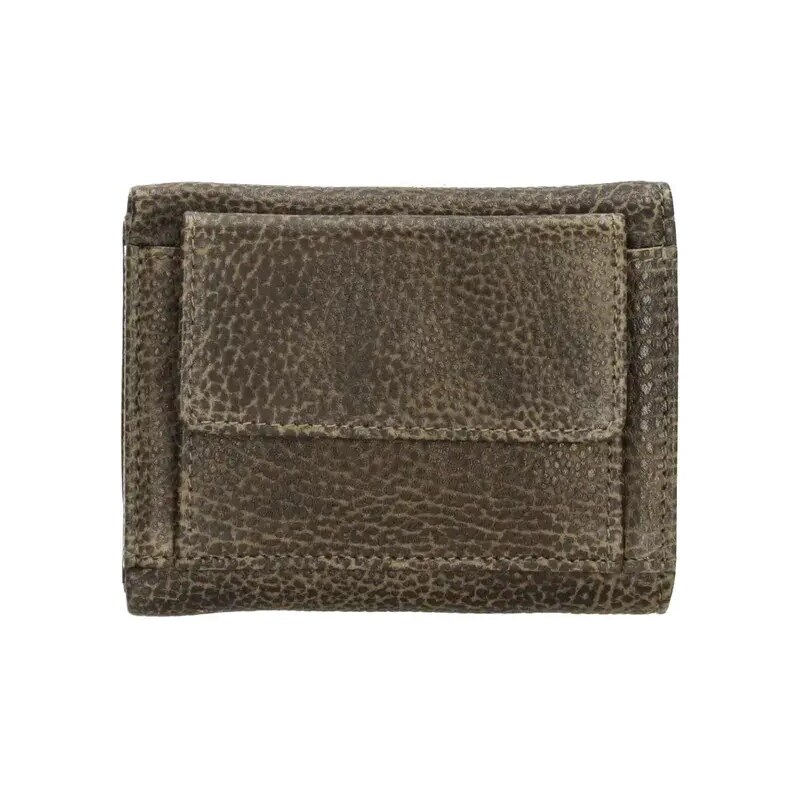 Hide & Stitches Zelená malá kožená peňaženka "Comet"