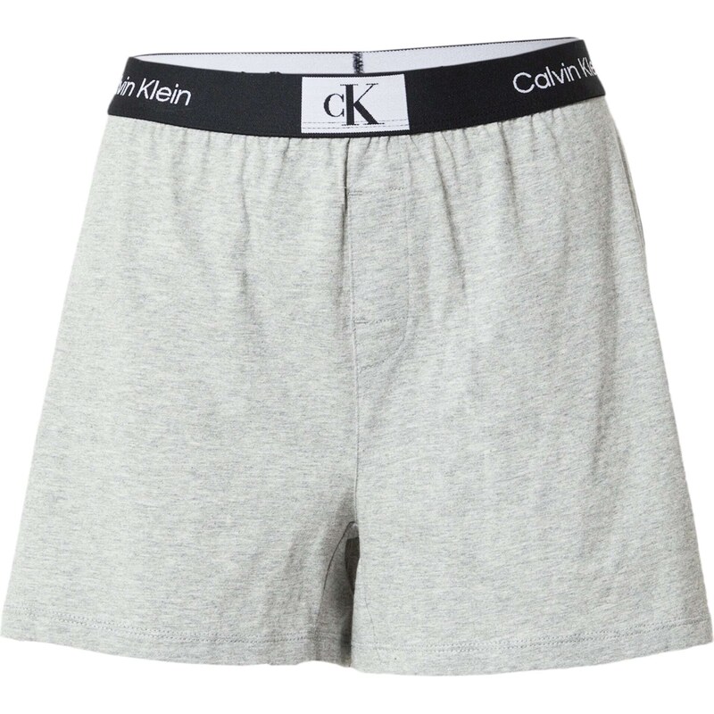 Calvin Klein Underwear Pyžamové nohavice sivá melírovaná / čierna / 66833890