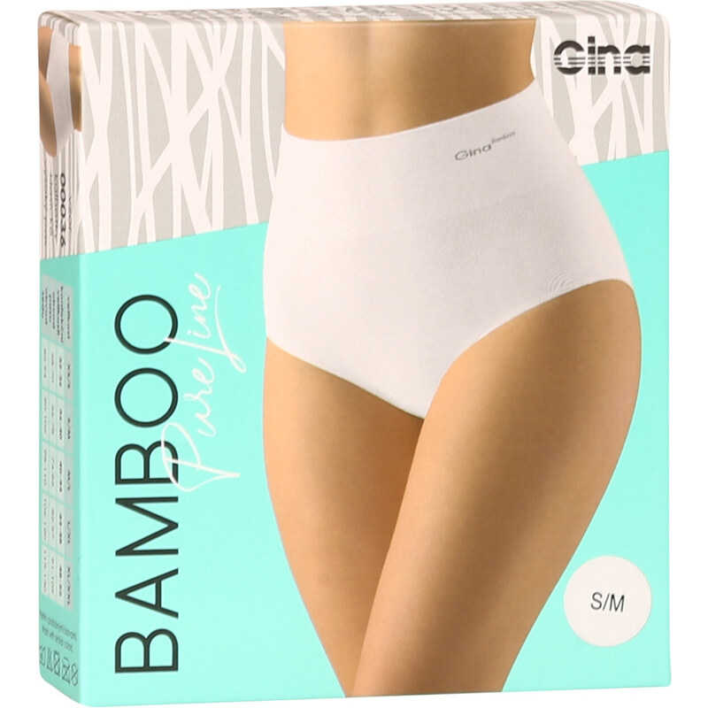 Dámske sťahovacie nohavičky Gina bambusové biele (00036)