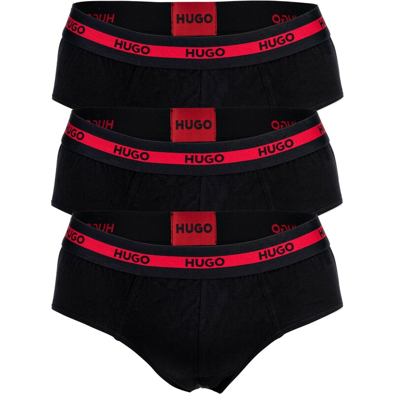 HUGO Nohavičky červená / čierna 41527038