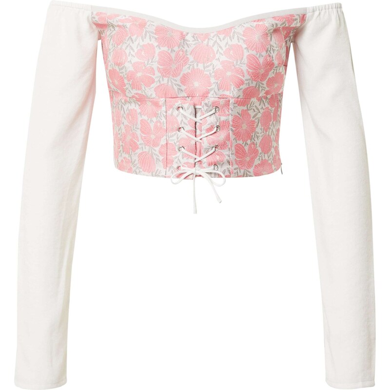 Katy Perry exclusive for ABOUT YOU Blúzka Kim ružová / prírodná biela 54246977