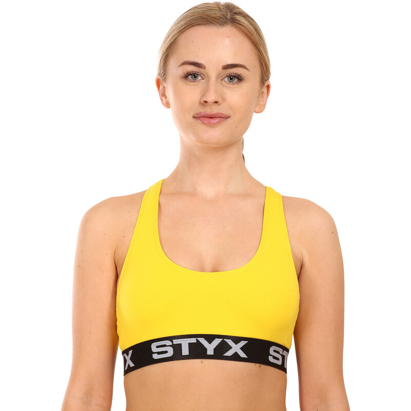 Dámska podprsenka Styx šport žltá (IP1068) 41576408