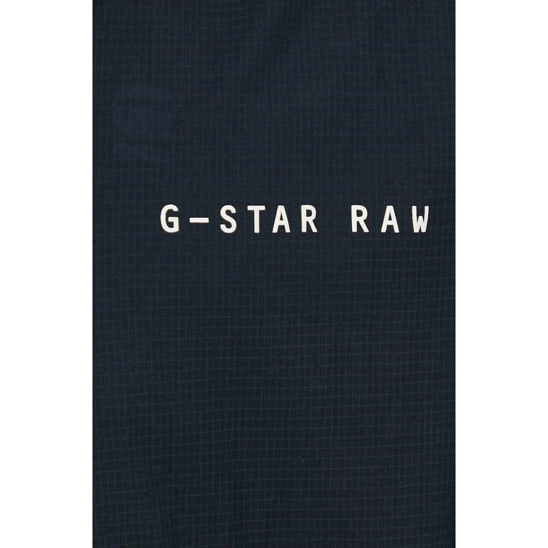 Bunda G-Star Raw pánska, tmavomodrá farba, prechodná, oversize