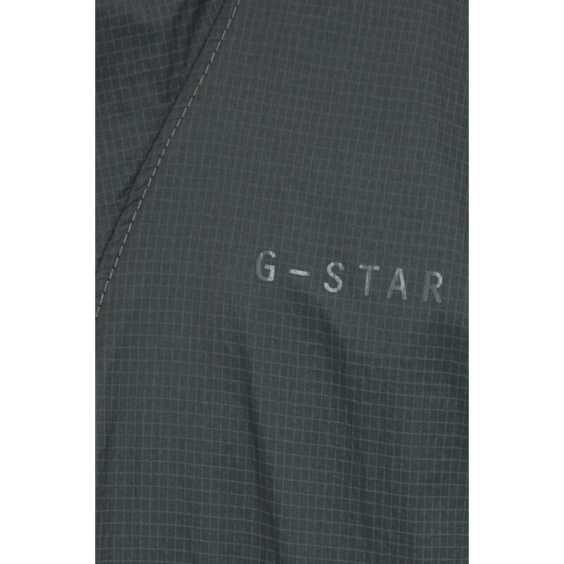 Bunda G-Star Raw pánska, zelená farba, prechodná, oversize