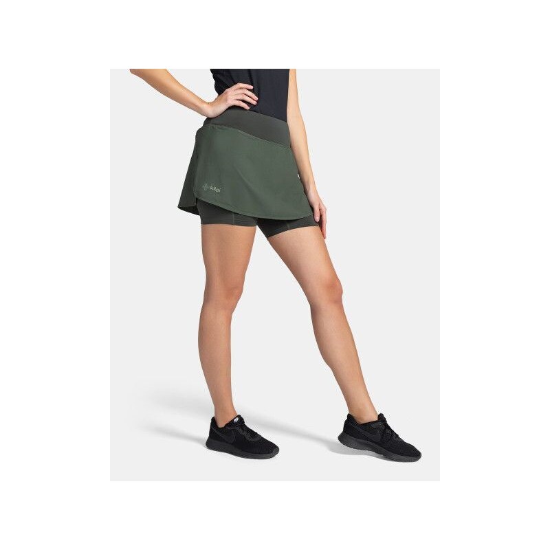 Women's running skirt KILPI TITICACA-W Dark green