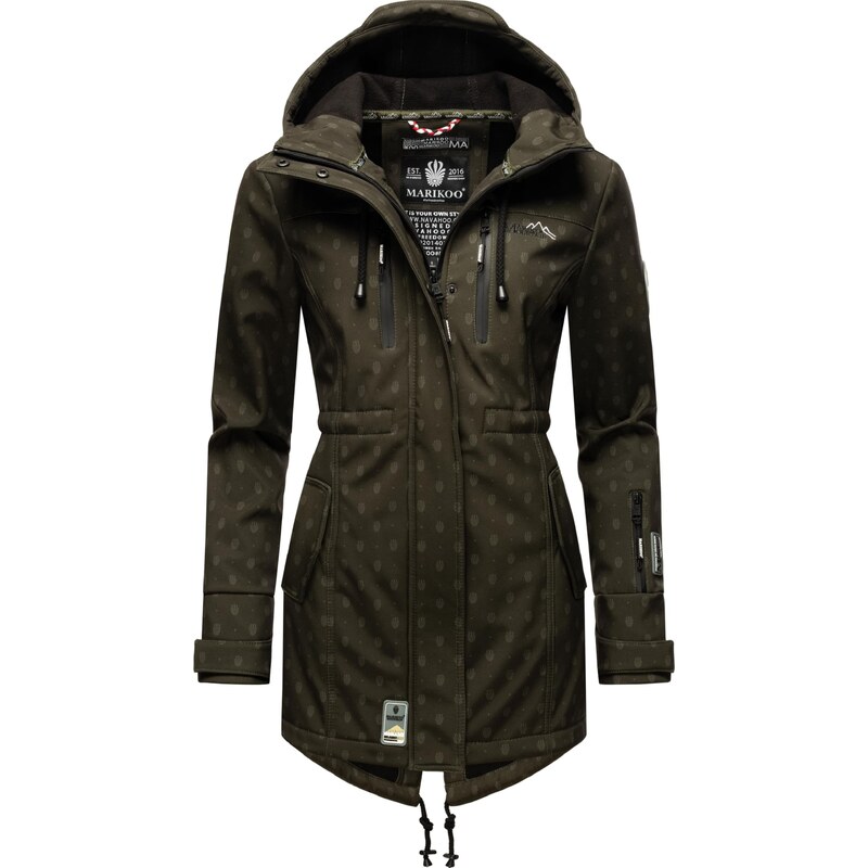 MARIKOO Funkčný kabát Zimtzicke tmavozelená 65730489