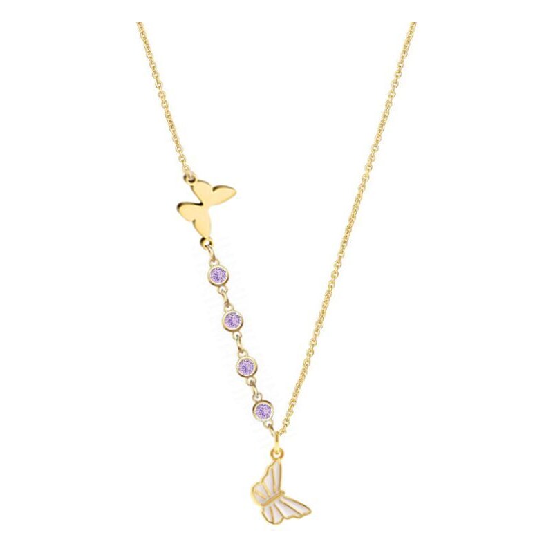 SWAROVSKI Elements Swarovski e. náhrdelník Miss Butterfly, motýľ lila 41607931