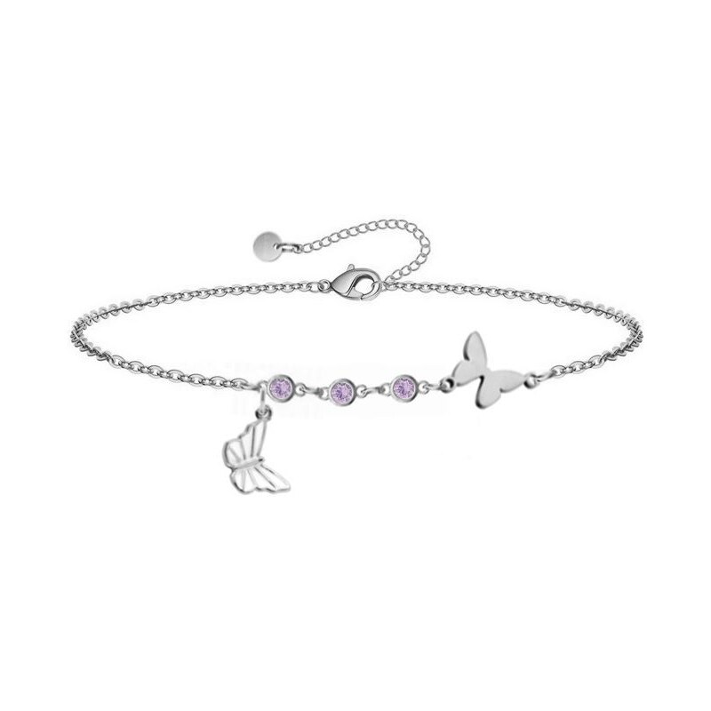 SWAROVSKI Elements Swarovski e. náramok Miss Butterfly, motýľ lila 41607935