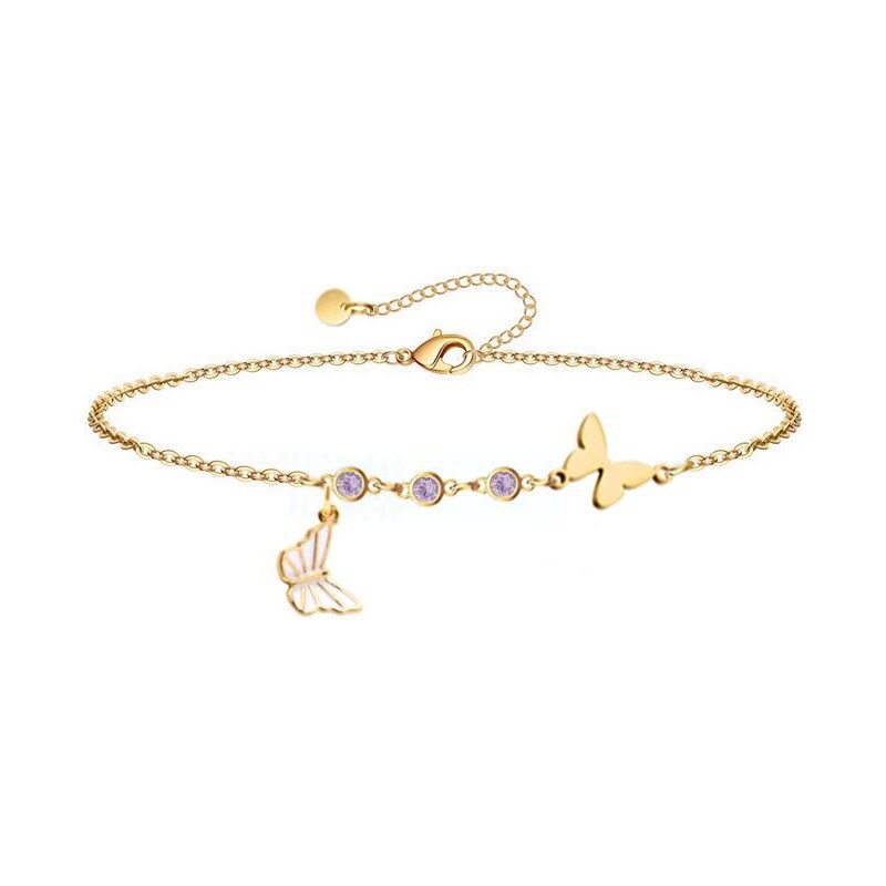 SWAROVSKI Elements Swarovski e. náramok Miss Butterfly, motýľ lila 41607936