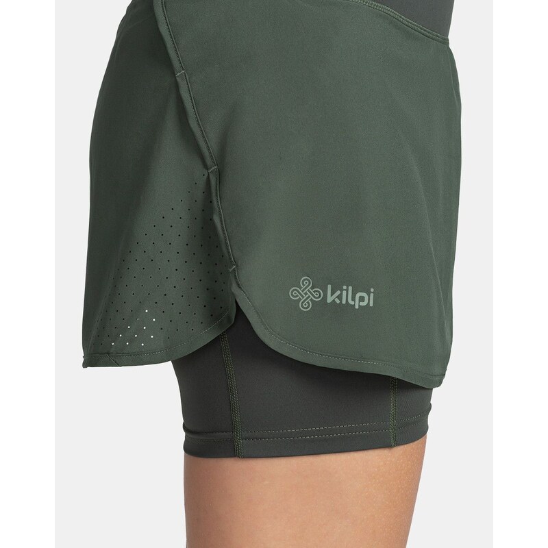 Dámska bežecká sukňa Kilpi TITICACA-W tmavo zelená