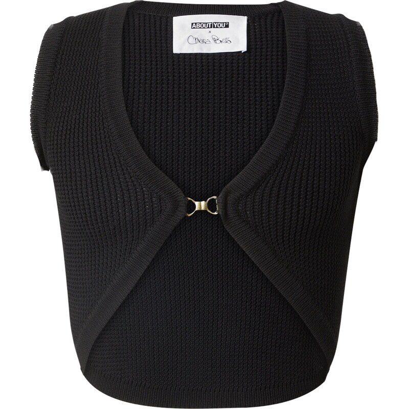 ABOUT YOU x Chiara Biasi Vyšívaný top Leona čierna 54249058