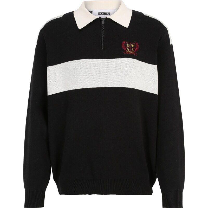 ABOUT YOU x Chiara Biasi Sveter antracitová / biela 63144055