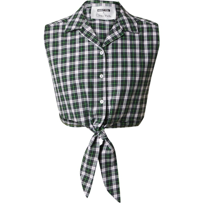 ABOUT YOU x Chiara Biasi Blúzka Rachel zelená / čierna / biela 42822940