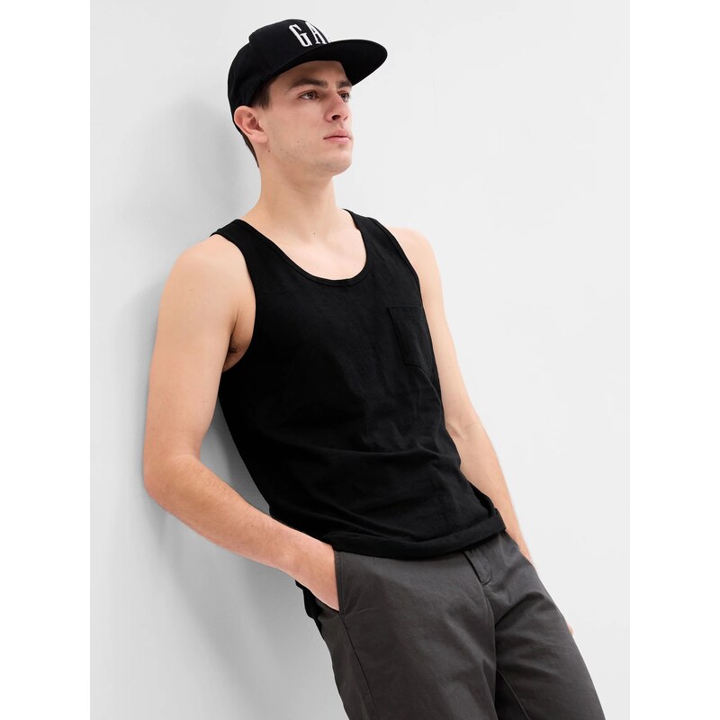 Čierne pánske tielko GAP 50573748