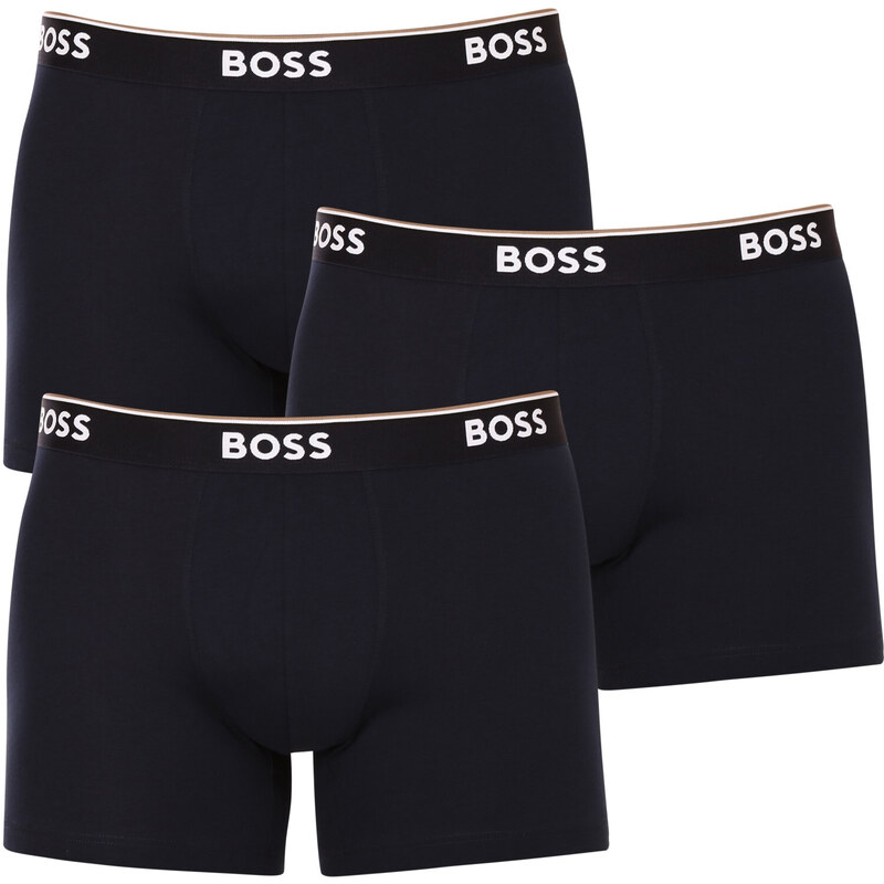 3PACK pánske boxerky BOSS tmavo modré (50475282 480) 41218970