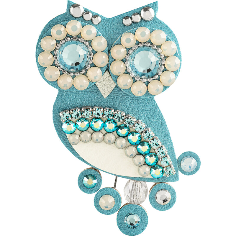 Sovičky Originálna modrá metalická sovie brošňa 66583190