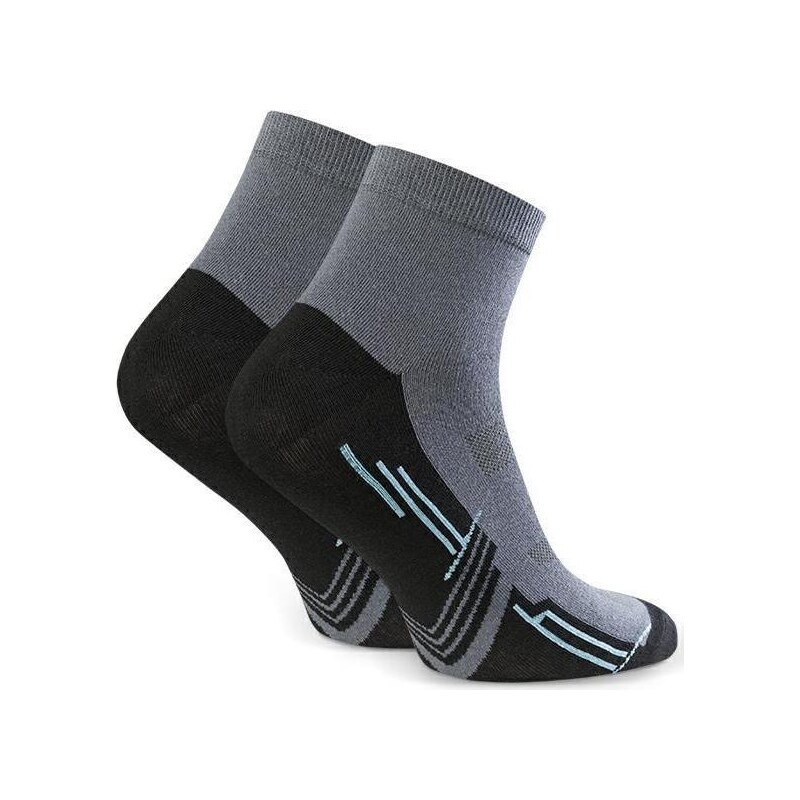STEVEN Sivo-čierne pánske ponožky Art. 054 E264, GRAY 41701602