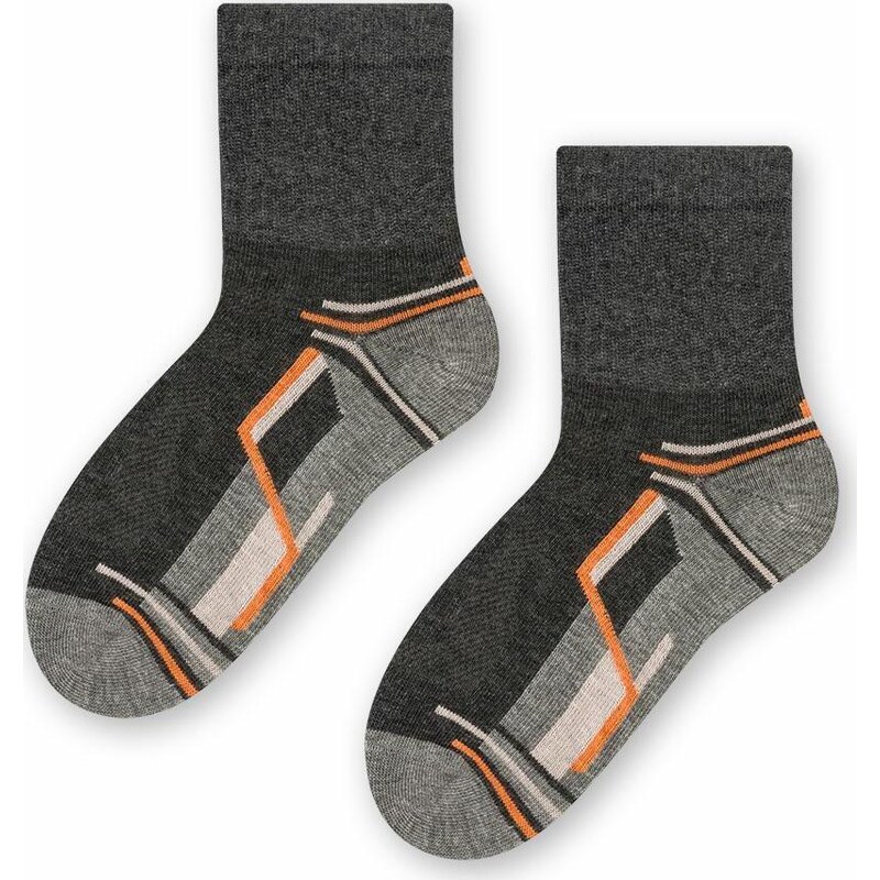 STEVEN Tmavosivé chlapčenské športové ponožky Art. 014 CG341, GRAY 41701609