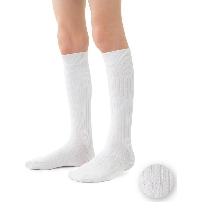 STEVEN Podkolienky pre dievčatá Art. 072 YI010, WHITE - PRESSURE FREE 41702875