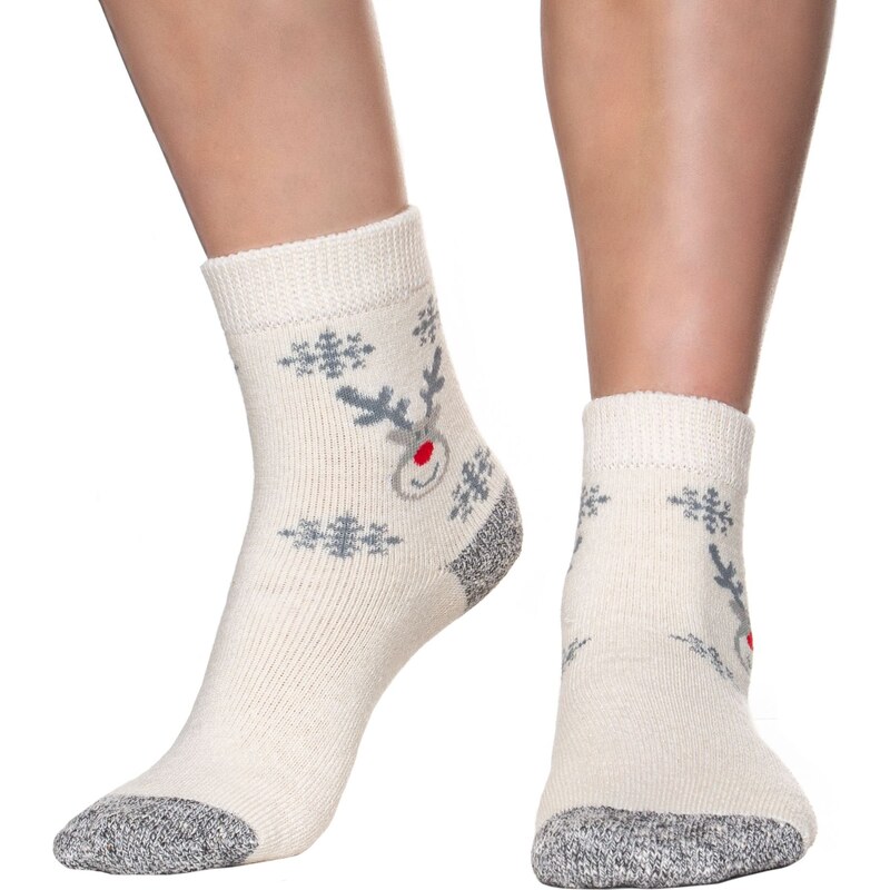 Vlnka Detské ponožky Merino sobík sivá 36393163