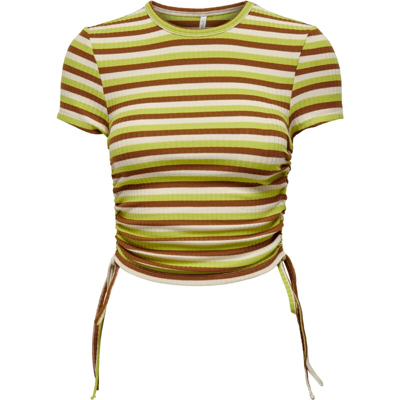 ONLY Tričko Wendy hnedá / zelená 39229048