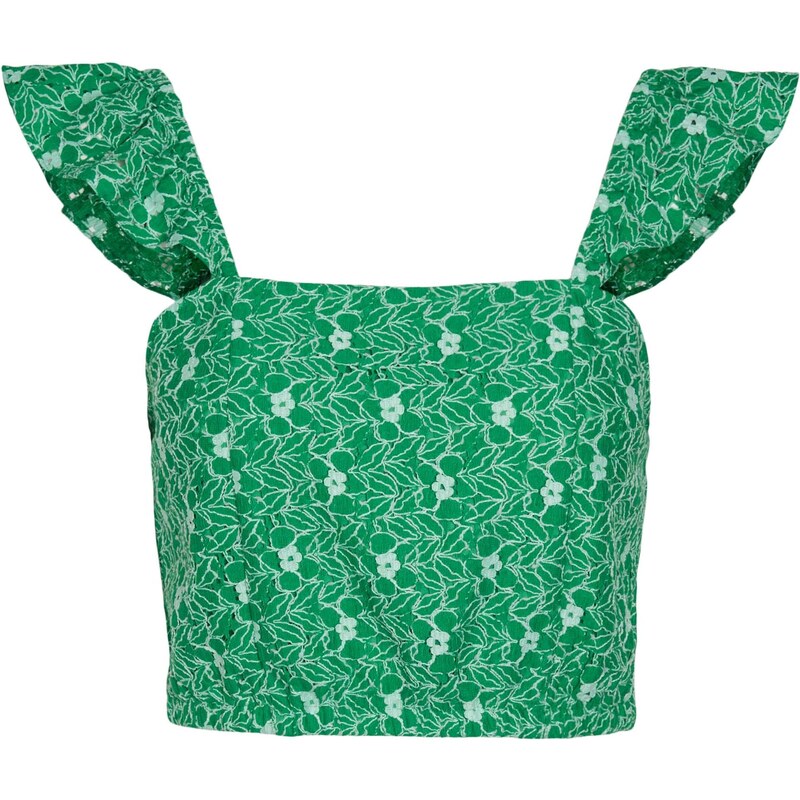 VERO MODA Blúzka SONEY zelená / biela 42031778