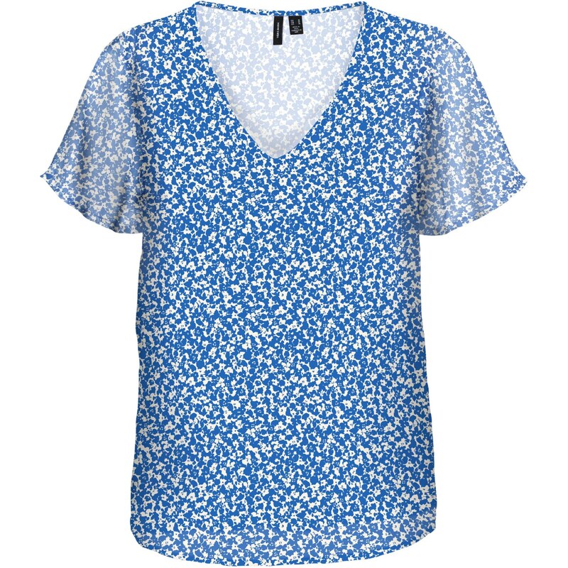 VERO MODA Blúzka SMILLA modrá / biela 56794604